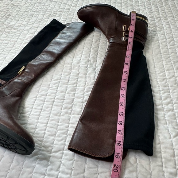 Vince Camuto Leather/Fabric Upper Dark Brown  Boots in Size 7M - Picture 5 of 16